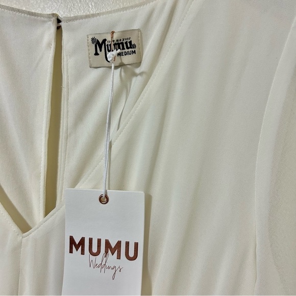 Show Me Your Mumu Emily Empire Maxi Dress in Wedding Cake Chiffon sz M - Picture 5 of 6